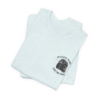 Pulling Wire Till I Retire Tee - Electrical Lineman Vintage Skull T-Shirt