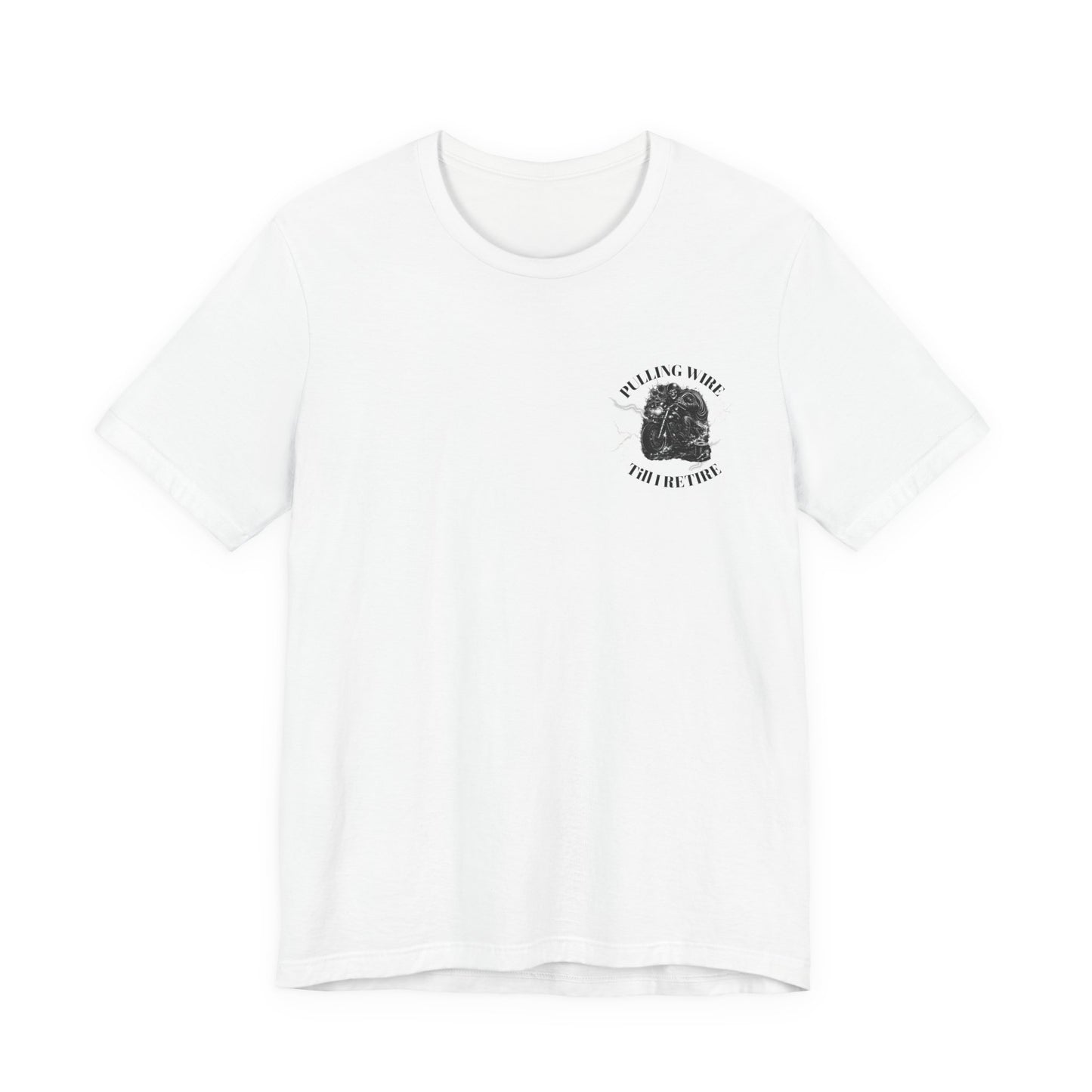 Pulling Wire Till I Retire Tee - Electrical Lineman Vintage Skull T-Shirt