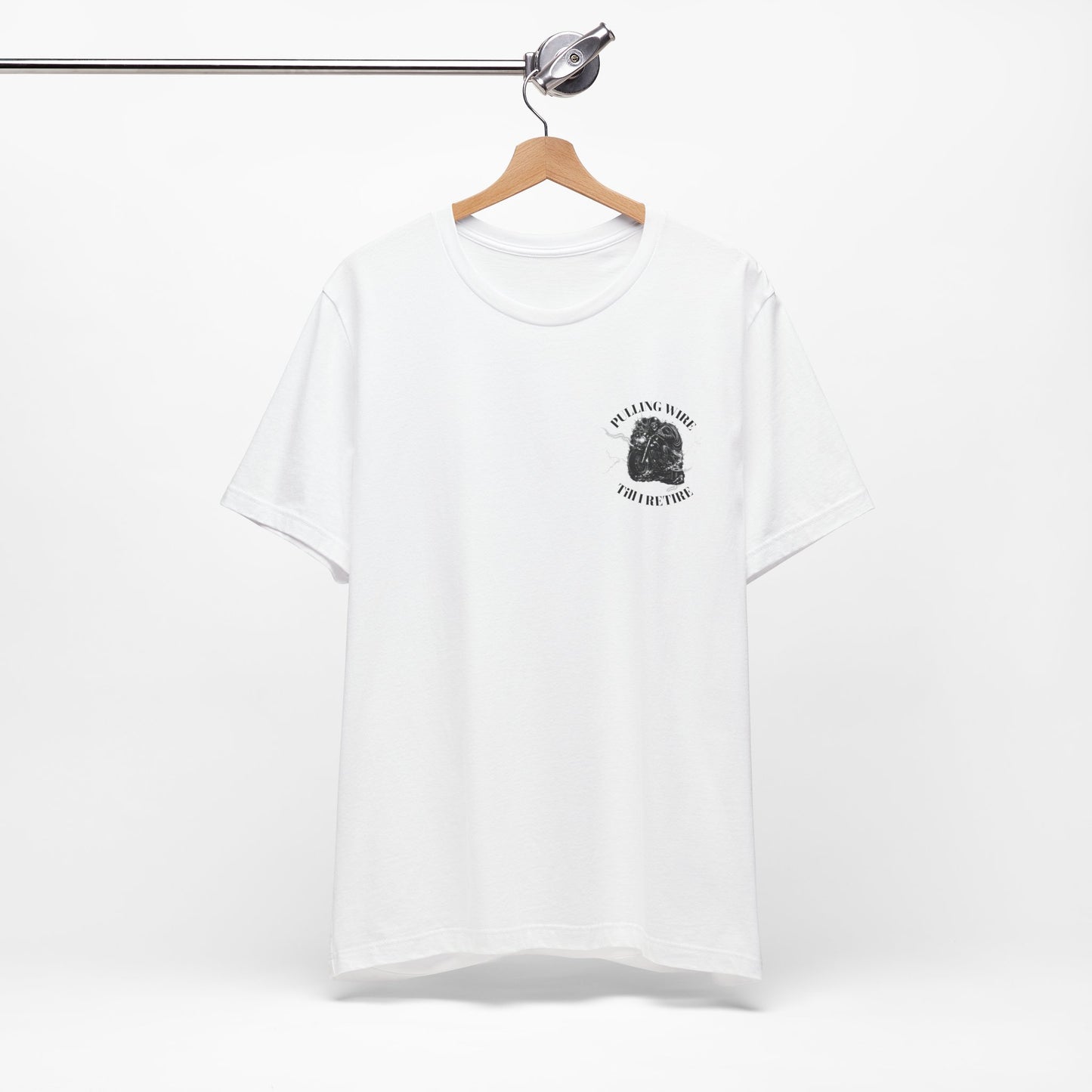 Pulling Wire Till I Retire Tee - Electrical Lineman Vintage Skull T-Shirt
