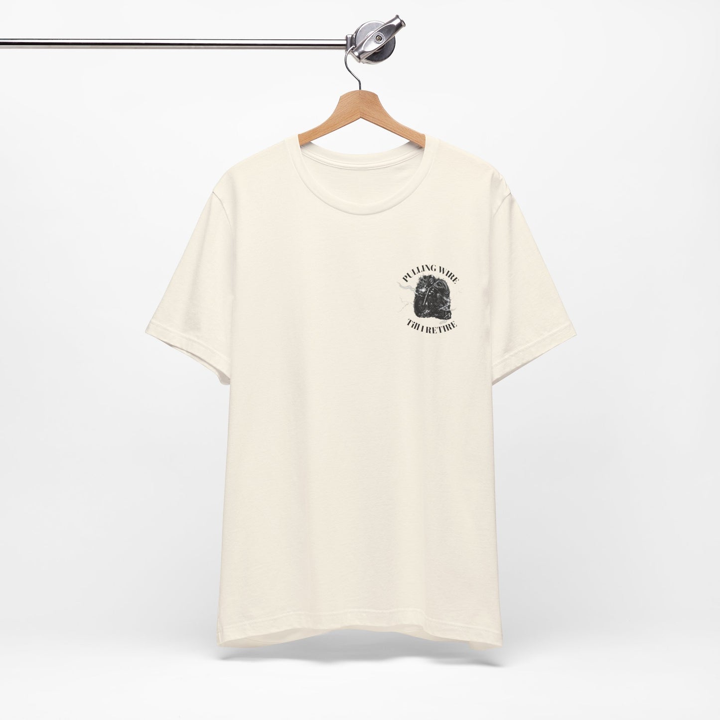 Pulling Wire Till I Retire Tee - Electrical Lineman Vintage Skull T-Shirt