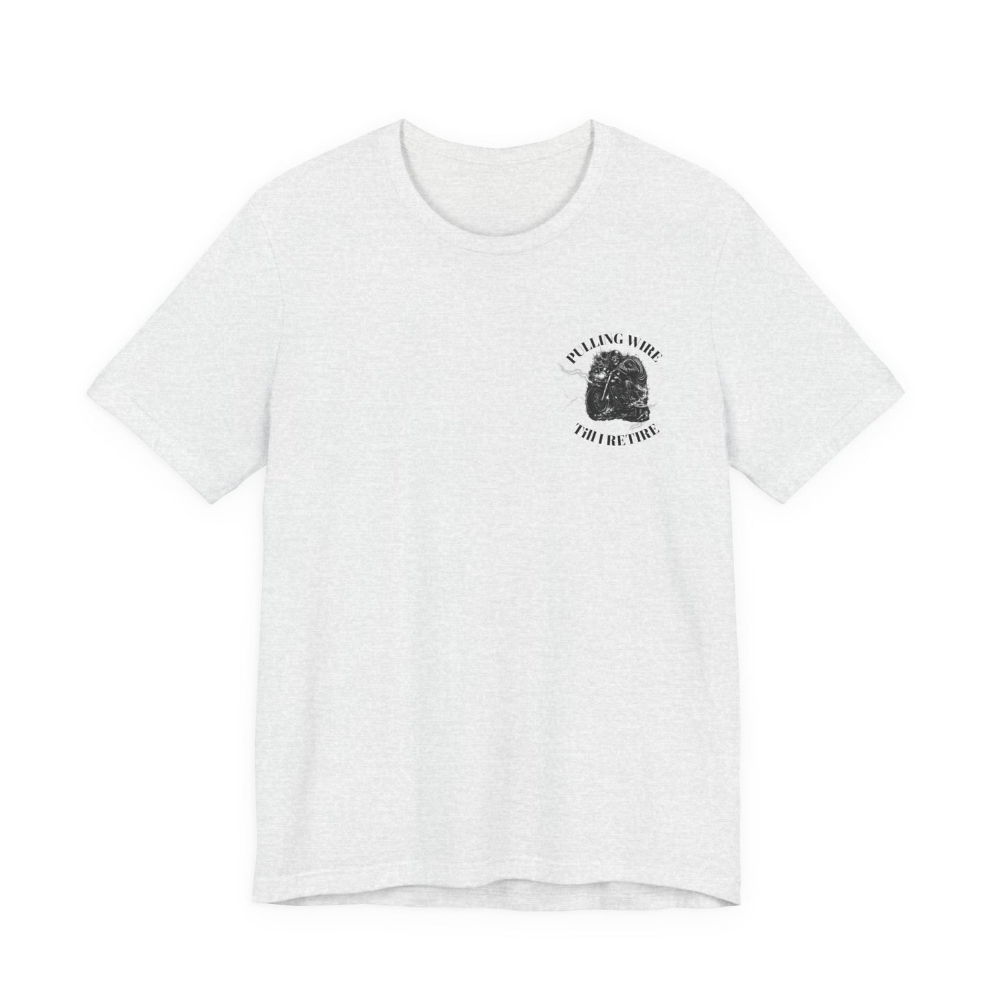 Pulling Wire Till I Retire Tee - Electrical Lineman Vintage Skull T-Shirt